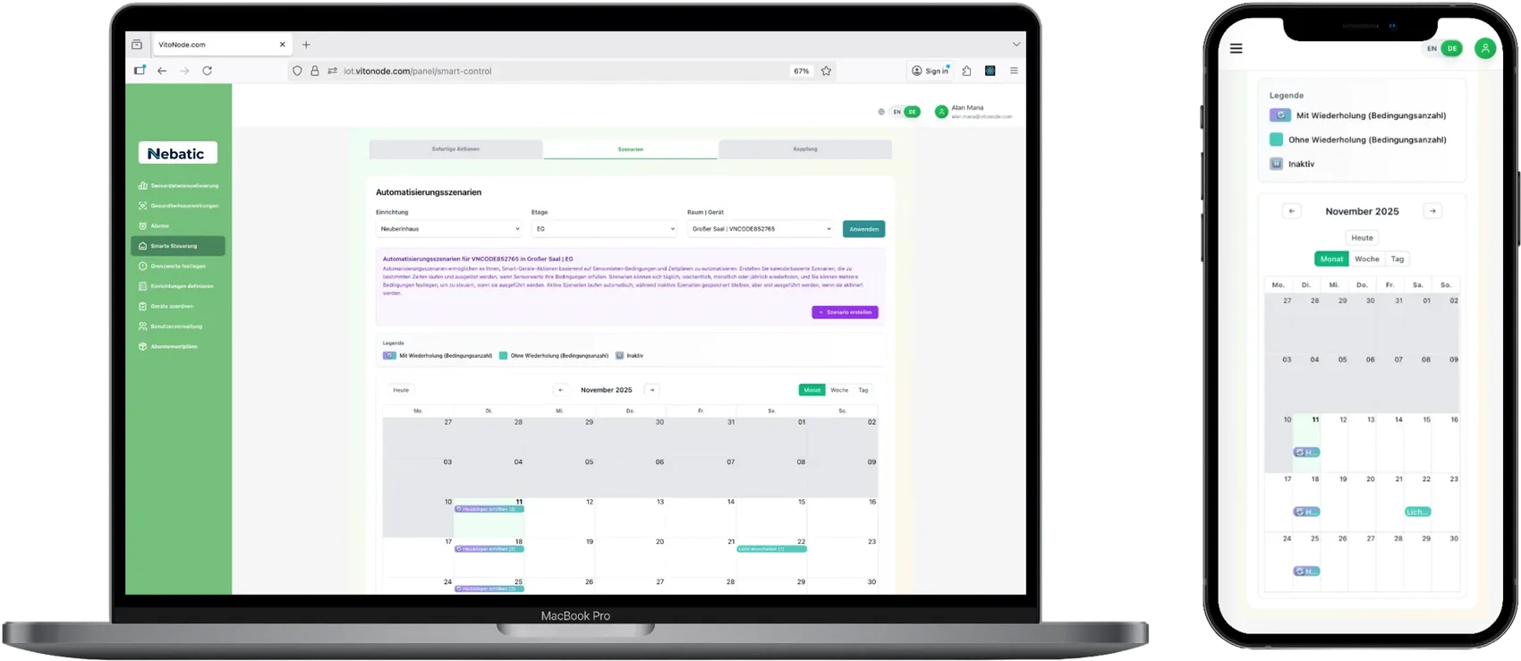Nebatic-Plattform: Smart control